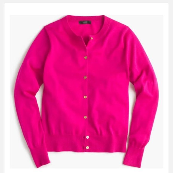 Nwt Jcrew Hot Pink Jackie Cardigan Xxl 